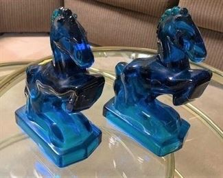 Cobalt blue book ends