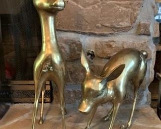 Large brass deer