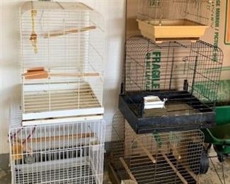 Assorted bird cages
