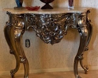 Entry table with marble top