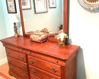 Coordinating Long Dresser with metal scroll