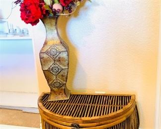 Wicker Basket / Floral Arrangement
