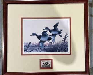 1988 Georgia Waterfowl Conservation Stamp and Signed Print