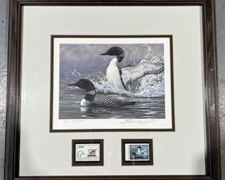 1988 Ducks Unlimited Print with Stamp