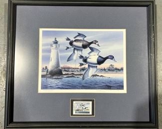 1997 Georgia Waterfowl Conservation Stamp and Signed Print