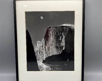 Ansel Adams Moon Over Half Dome