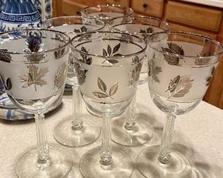  Libbey silver-leaf frosted glasses