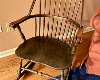 Antique Sack Back Windsor Rocking Chair 
