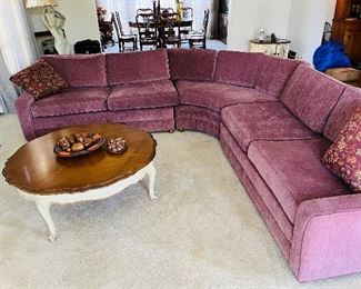 Mid Century Section Couch - Three Years ago Professionally Reupholstered 