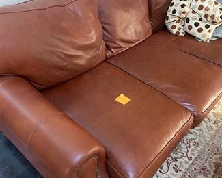 Substantial CoCoCo Home Studio Leather Sofa (original sticker price $3200) like new