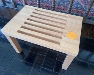 Midmodern style modernistic slatted Maple wooden table (George Nelson?) $450
