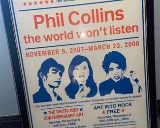 Phil Collins The World Won't Listen 2008 poster $50