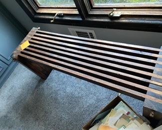 Cool slatted bench coffee table Danish midmod $425