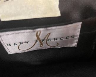 inside label on mary frances purse- rare find at an estate sale 