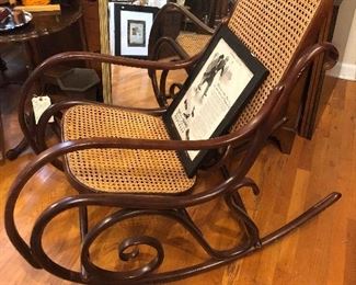 Item #7 Thonet Bentwood style rocking chair $600