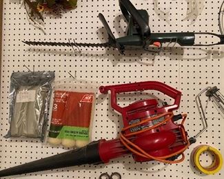 TORO Blower and a Black and Decker Hedge Trimmer... among several other yard tools and hand tools!