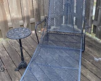 Wrought iron lounge chair