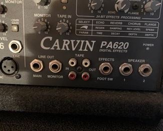 Carvin PA620 6 Channel Powered Mixer with Built in Digital Effects 