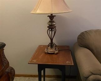 Accent Table and Table Lamp 