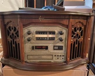 Emerson NR305TT Heritage Home Audio System with CD and Cassette Players 
