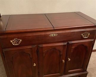 49830 Statton Americana Cherry Flip Top Server Sideboard