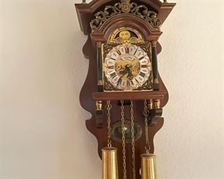 Dutch Salland Antique Vintage Wall Clock Moon Phase 8 Day Warmink 