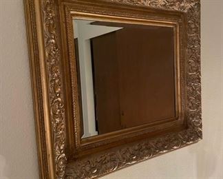 Mounted Gold Ornate Mirror 