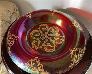 Fenton Ruby Stretch Glass Bowl Limited Edition Designed by Martha Reynold