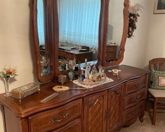 Vintage Dresser with Vanity Mirror