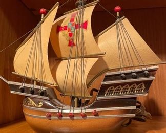 Vintage Model Wooden Ship