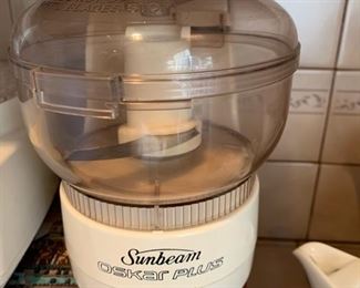 Vintage Sunbeam Oskar Plus Mini Small Chopper Food Processor