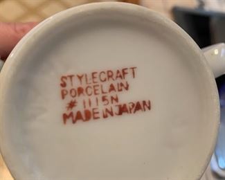 Vintage Stylecraft Stacking Porcelain Mug Set #1115N