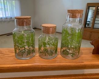 Glass Seasoning & Herb Canister Set