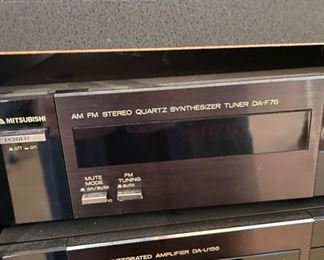 Mitsubishi Logic Controlled Turntable LT-156, Mitsubishi AM/FM Stereo Quartz Synthesizer Tuner DA-F76, Mitsubishi Stereo Integrated Amplifier DA-U156, Mitsubishi Auto Changer Double Cassette Deck DT-156, Mitsubishi Stereo Graphic Equalizer GA-156, Mitsubishi Compact Disc Player DP-107