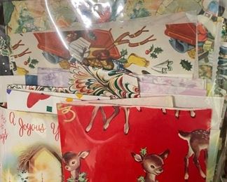Vintage Christmas Wrapping Paper, Tissue Paper