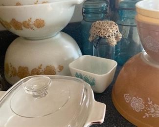 Lots of Pyrex and Corningware!