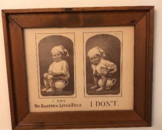 Humorous framed print
