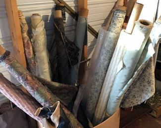 Lots of upholstery fabric
