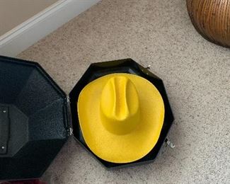 This is a yellow Stetson hat very attractive worn only a few times