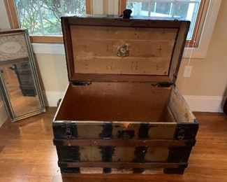 This is a vintage trunk in good condition