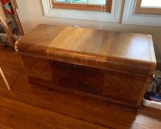 This is a beautiful old cedar chest with a lot of character