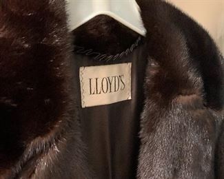 We have a Lloyds of London female mink coat female minx mint condition beautiful and soft 