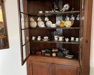 Antique corner china cabinet