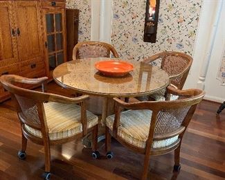 Henredon mid modern table & chairs