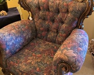 One of two coordinating chair