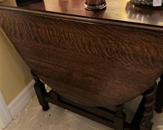 Antique barley twist drop leaf table
