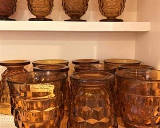 Amber Fostoria glasses