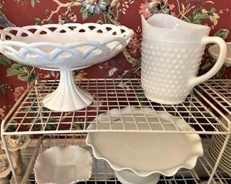 Some of the milk glass selections