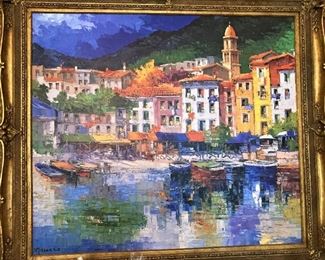 Brilliantly colored Italian scene