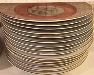 "Brocade" bone china  plates